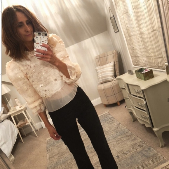 Zara Ruffled sequin top - Picture 4 of 14